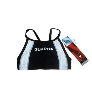 TYR Guard Sorts Workout Bra - Black White - Size Small - NWT